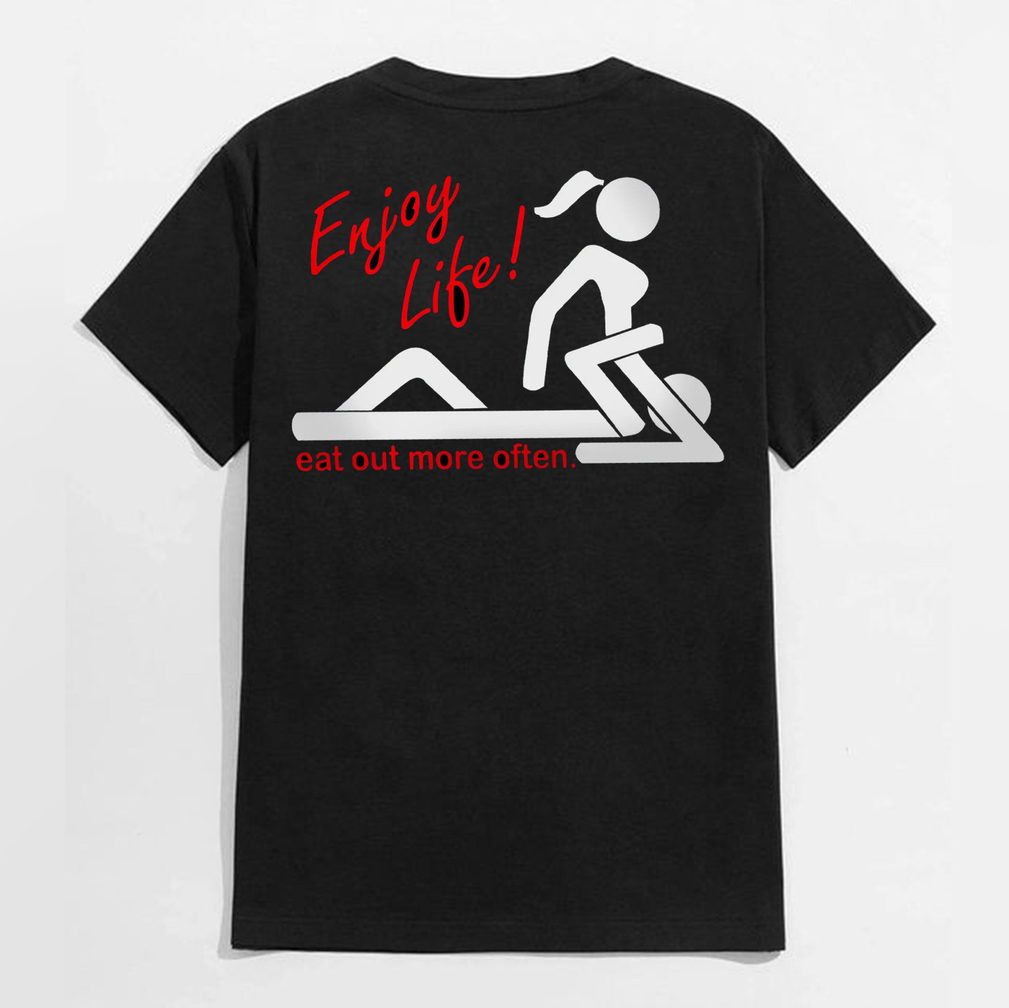 ENJOY LIFE Lovers Have Sex Black Print T-shirt