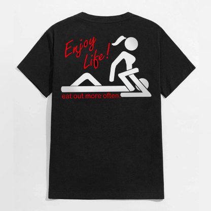 ENJOY LIFE Lovers Have Sex Black Print T-shirt
