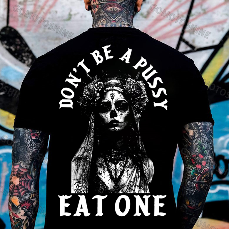 DON'T BE A PUSSY EAT ONE Zombie Bride Print Men's T-shirt Image - 1