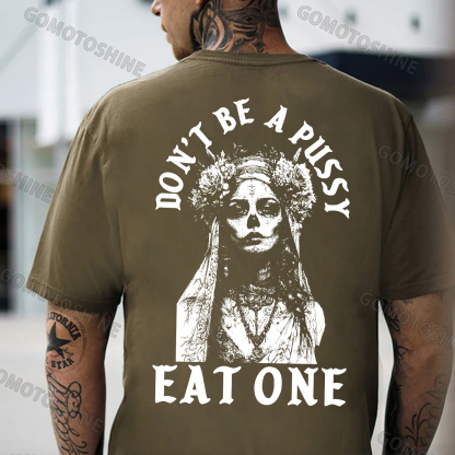 DON'T BE A PUSSY EAT ONE Zombie Bride Print Men's T-shirt Image - 5