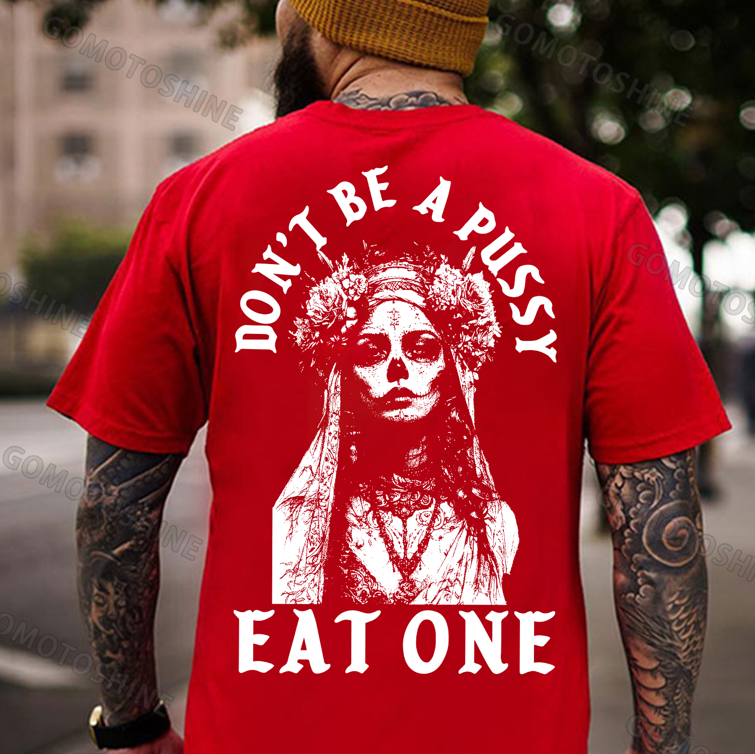 DON'T BE A PUSSY EAT ONE Zombie Bride Print Men's T-shirt Image - 6