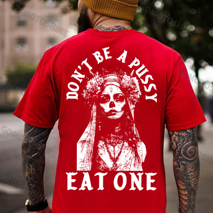 DON'T BE A PUSSY EAT ONE Zombie Bride Print Men's T-shirt Image - 6