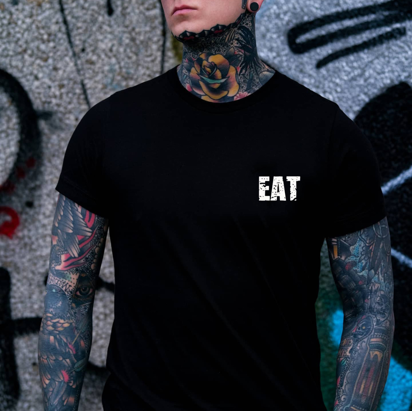 EAT HEALTHY Print Men's T-shirt