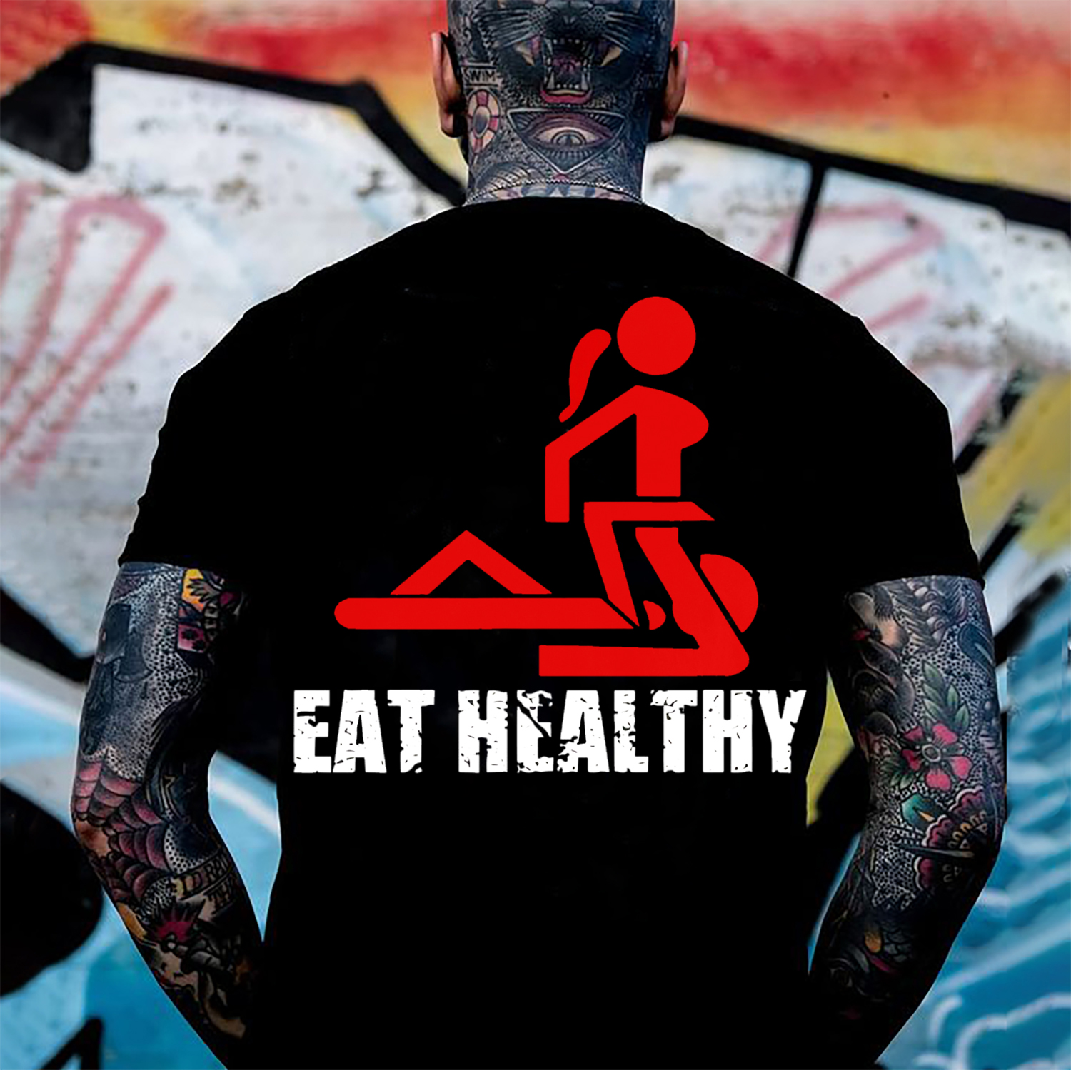 EAT HEALTHY Print Men's T-shirt