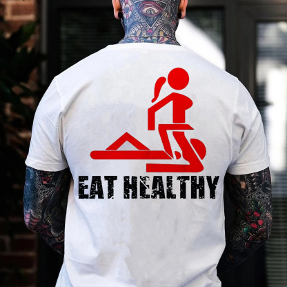 EAT HEALTHY Print Men's T-shirt