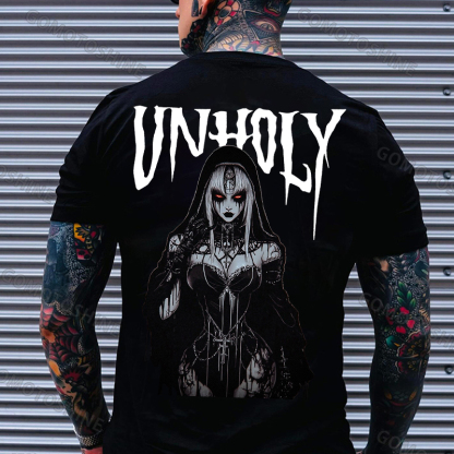 UNHOLY Evil Nun Print Men's T-shirt Image - 1
