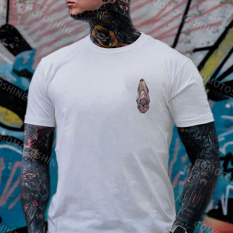 Oral Sex with Tattooed Ghost Dirty Love Black Print T-shirt Image - 6