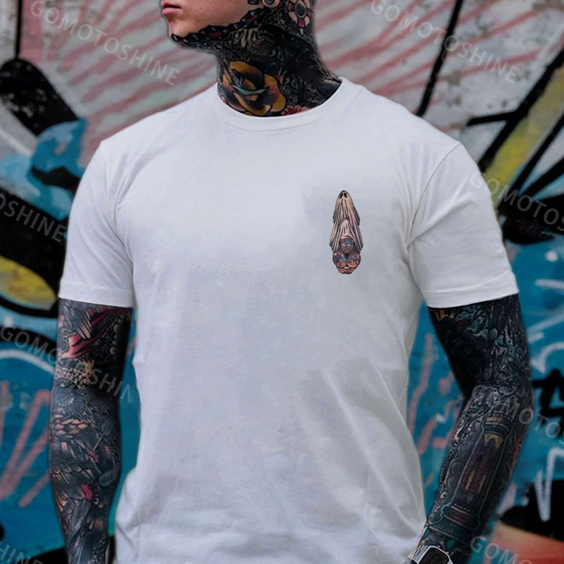 Oral Sex with Tattooed Ghost Dirty Love Black Print T-shirt Image - 6