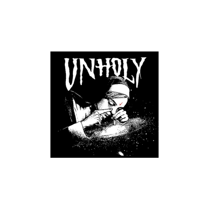 UNHOLY Nun Smoking Dark Style Black Print Hoodie Image - 9