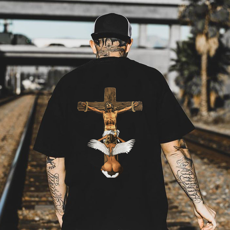 Angels Love Jesus Print T-Shirt Image - 8