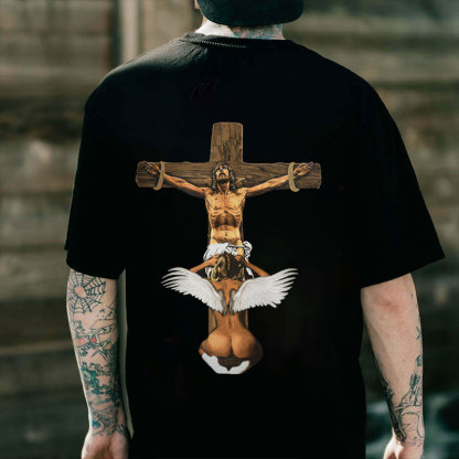 Angels Love Jesus Print T-Shirt Image - 9