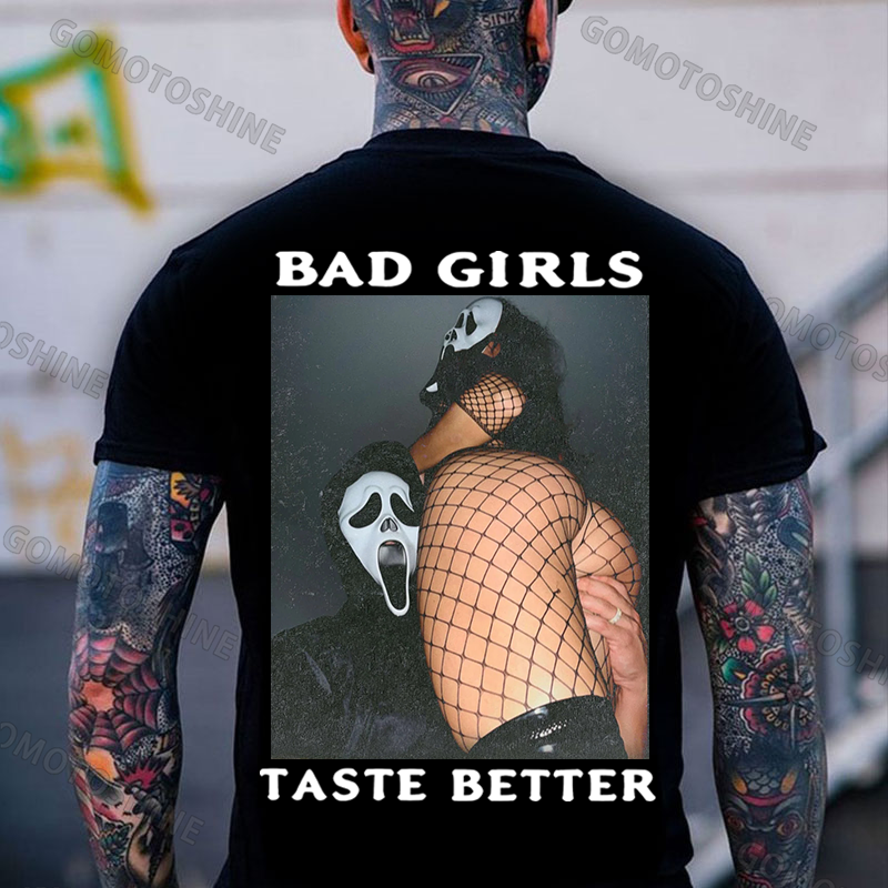 BAD GIRLS TASTE BETTER Scream Mask Print Men's T-shirt Image - 1