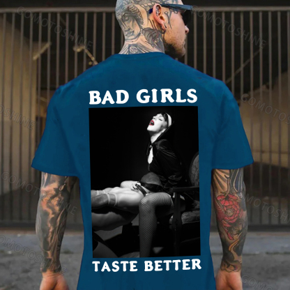 BAD GIRLS TASTE BETTER The Man Suck Nun Print Men's T-shirt Image - 4