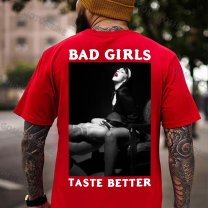 BAD GIRLS TASTE BETTER The Man Suck Nun Print Men's T-shirt Image - 6