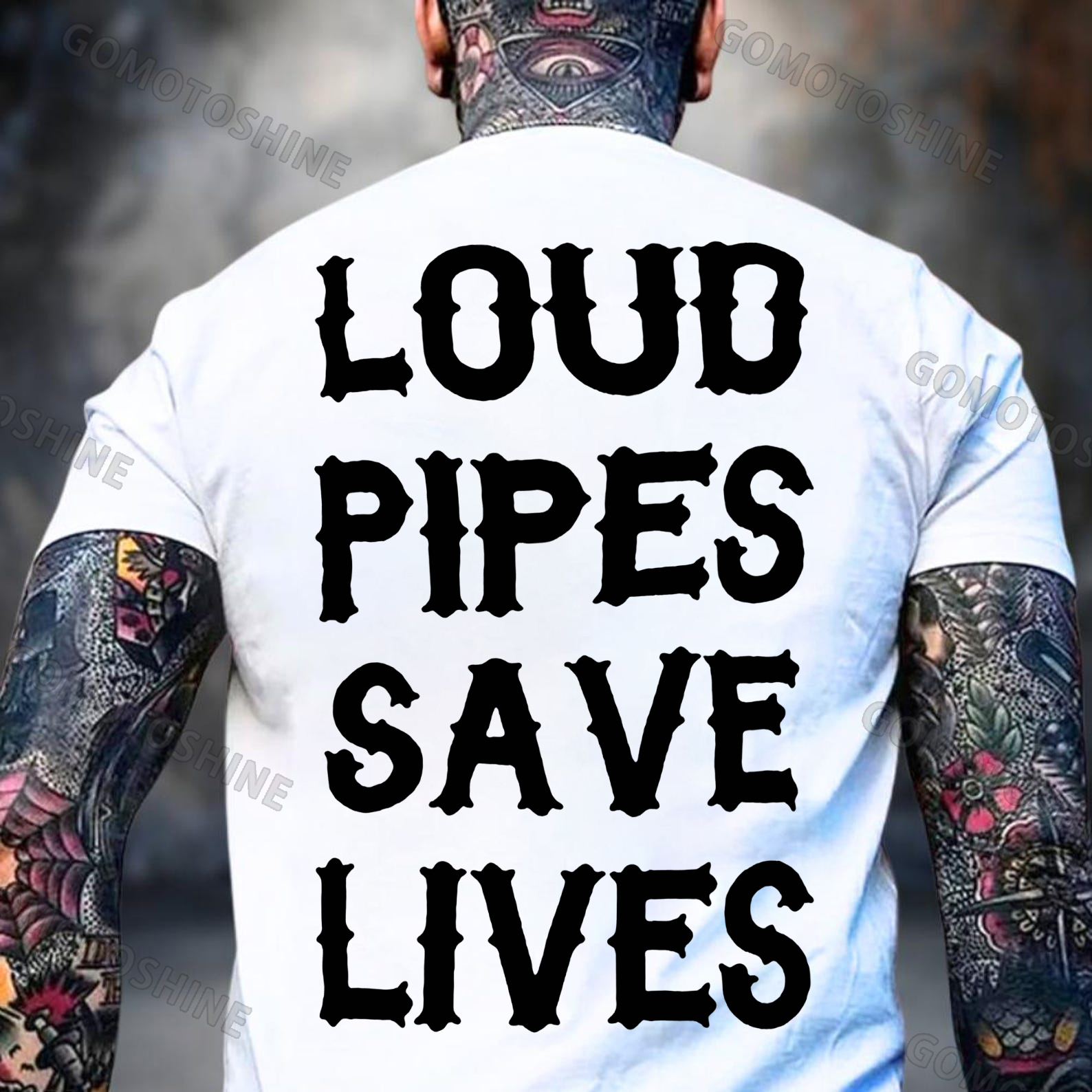 LOUD PIPES SAVE LIVES Print Men's T-shirt Image - 2