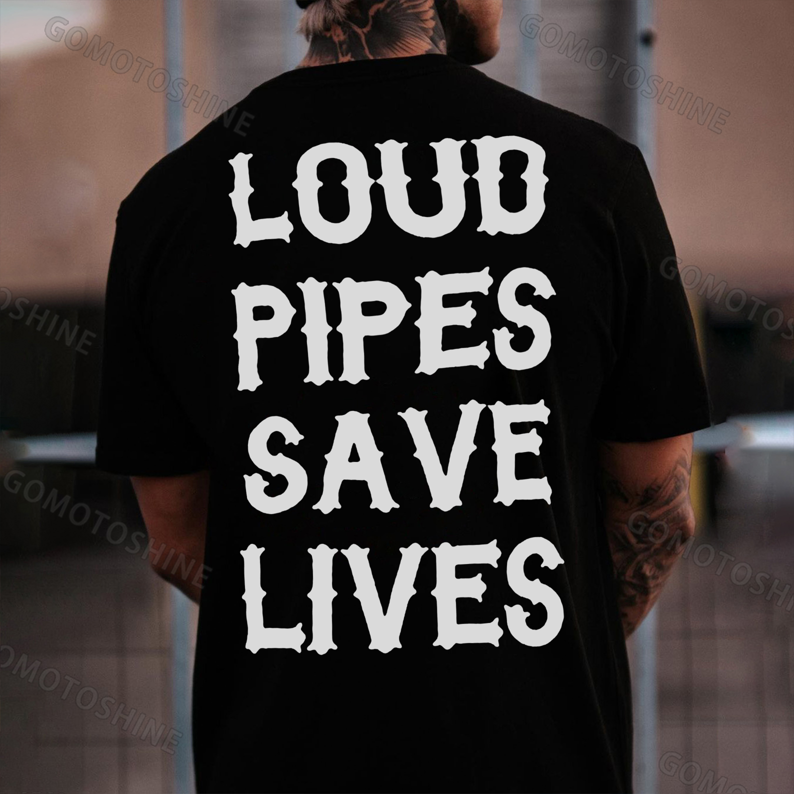 LOUD PIPES SAVE LIVES Print Men's T-shirt Image - 1