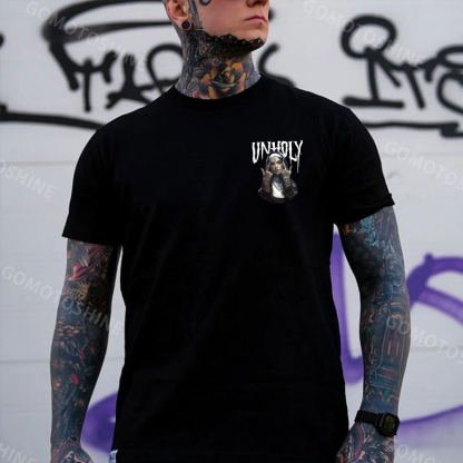 UNHOLY Defiant Nun Print Men's T-Shirt Image - 2