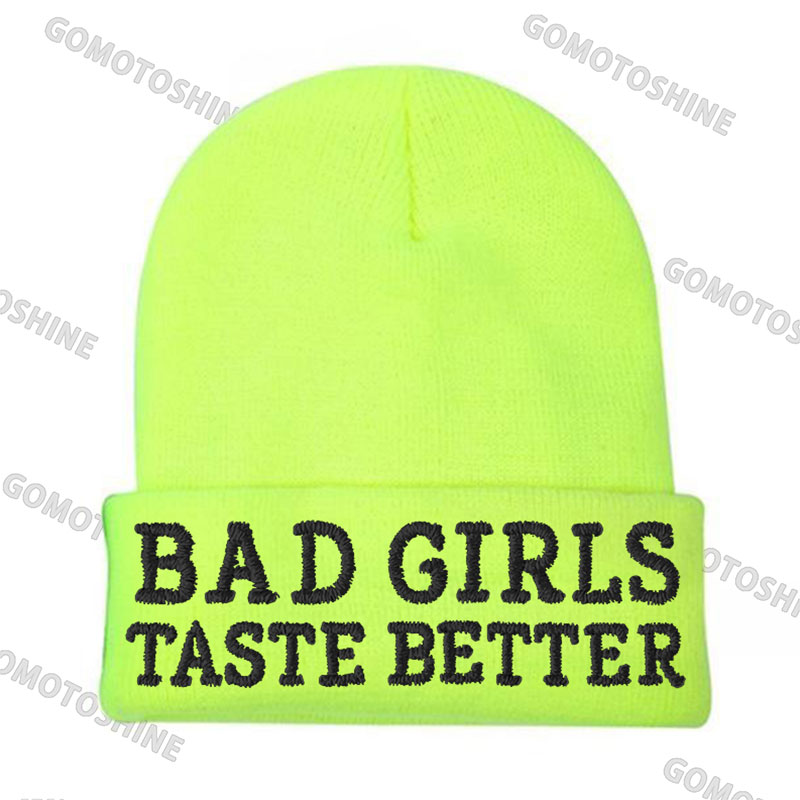 BAD GIRLS TASTE BETTER Embroidery Knit Cuffed Beanie Image - 2