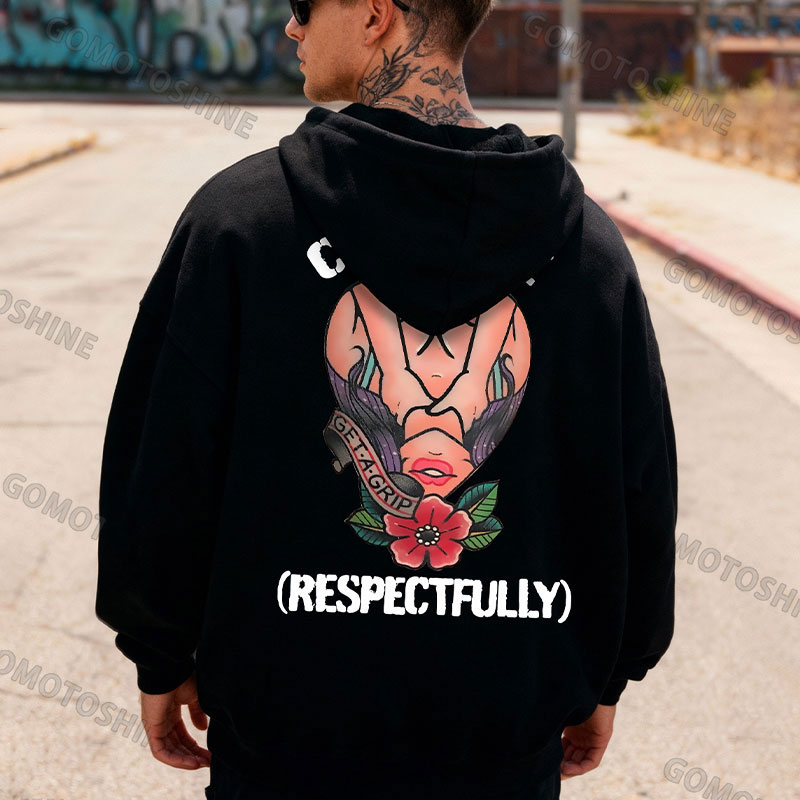 CHOKE ME RESPECTFULLY Grab Sexy Lady Zip Up Hoodie