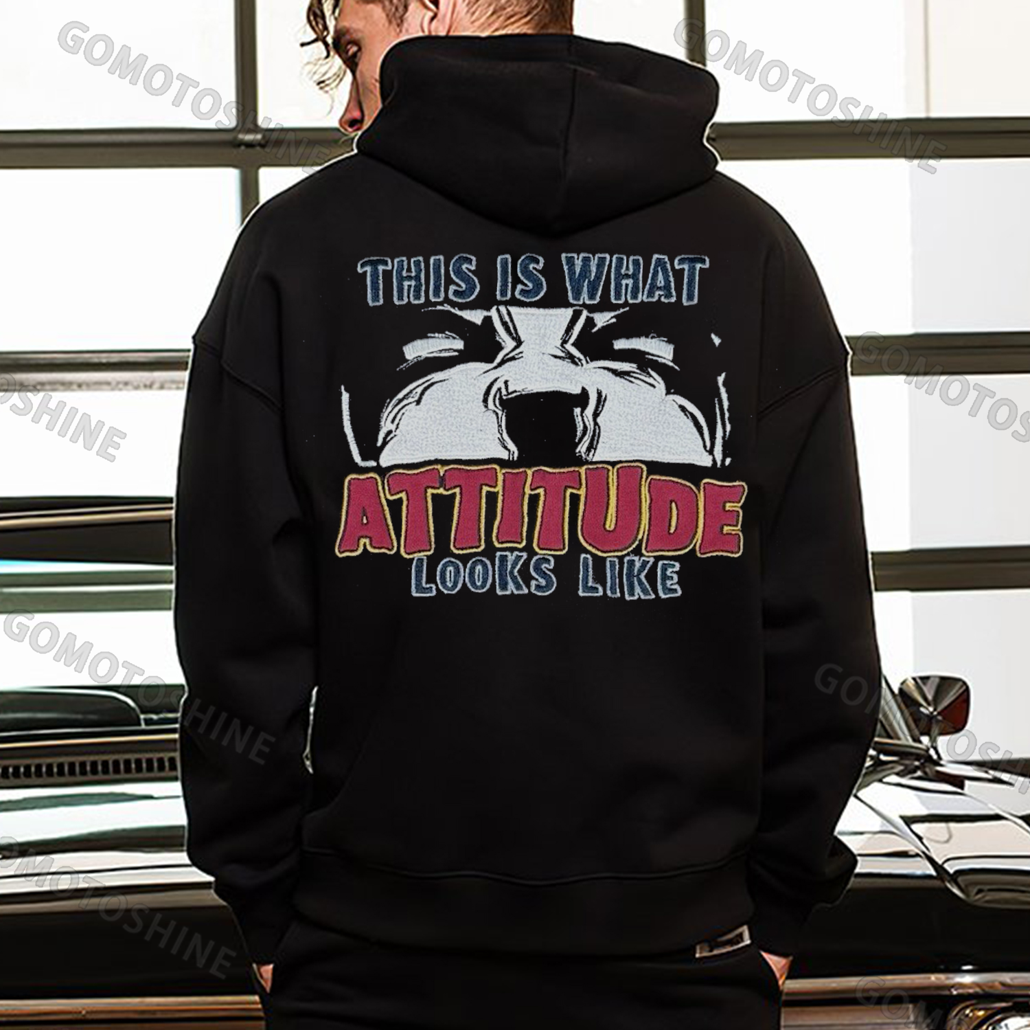 THIS IS WHAT ATTITUDE LOOKS LIKE Print Men's Hoodie