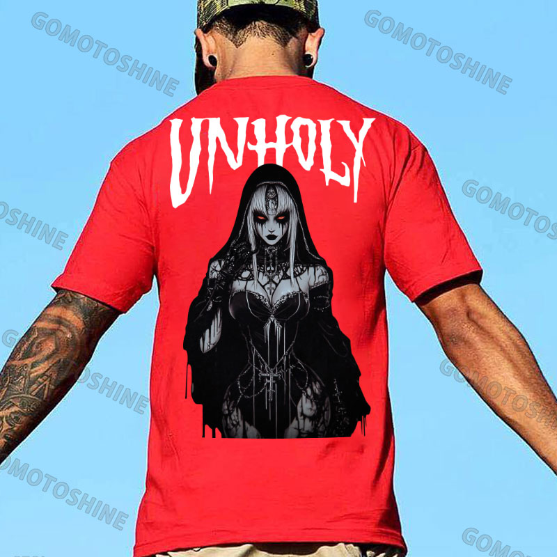 UNHOLY Evil Nun Print Men's T-shirt Image - 6