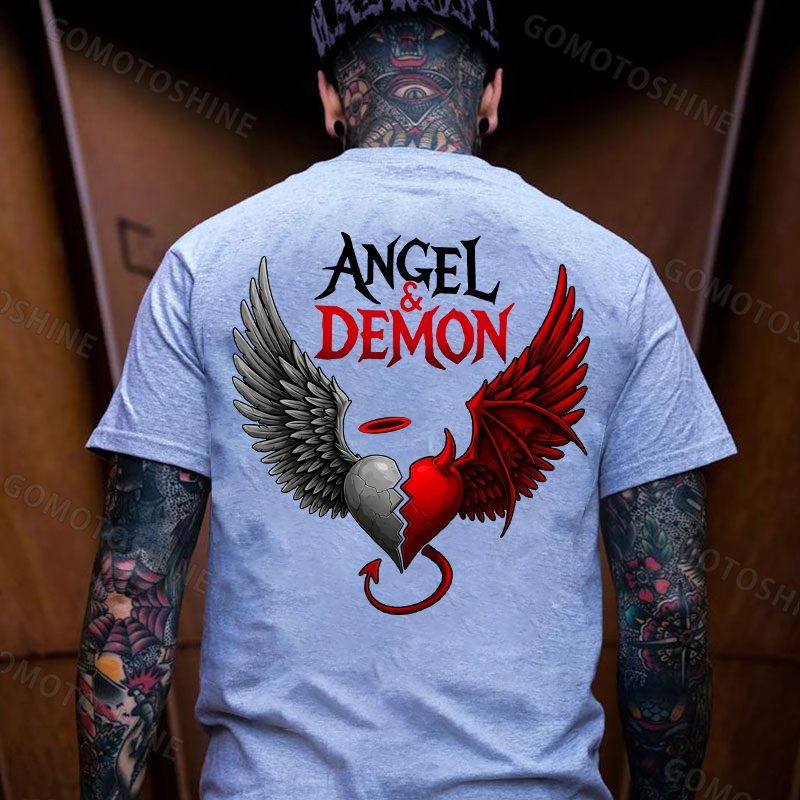 ANGEL & DEMON Print Men's T-Shirt Image - 3