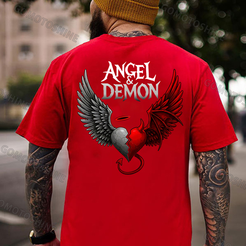 ANGEL & DEMON Print Men's T-Shirt Image - 6