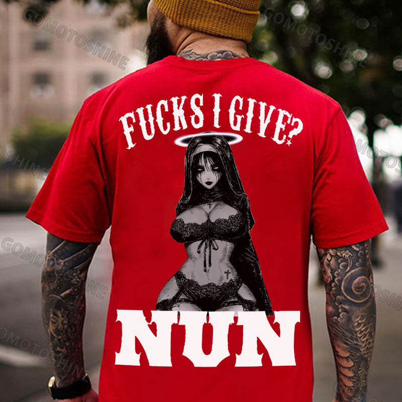 FUCKS I GIVE NUN Sexy Gloomy Nun Print Men's T-Shirt Image - 6