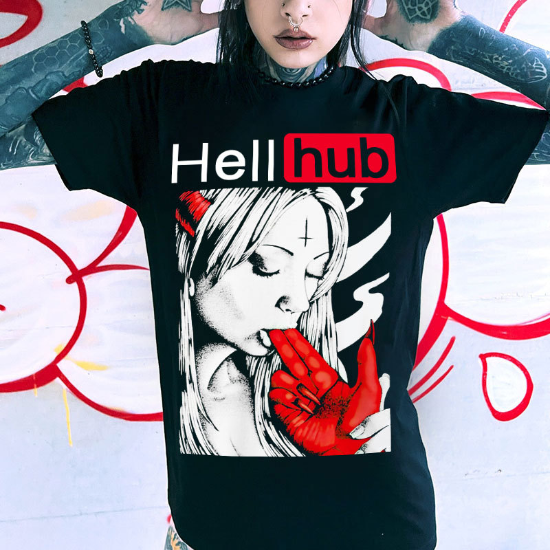 Hellhub Suck Devil's Finger Print Women's T-shirt
