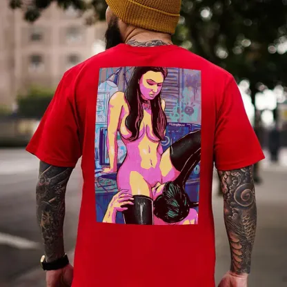 The Man Suck Naked Lady Men's T-shirt Image - 4