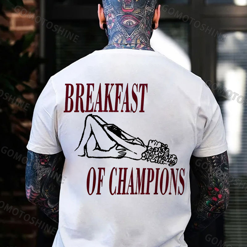 BREAKFAST OF CHAMPIONS Suck Lady Print Men's T-shirt Image - 1