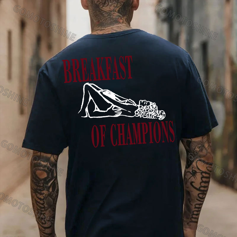 BREAKFAST OF CHAMPIONS Suck Lady Print Men's T-shirt Image - 4