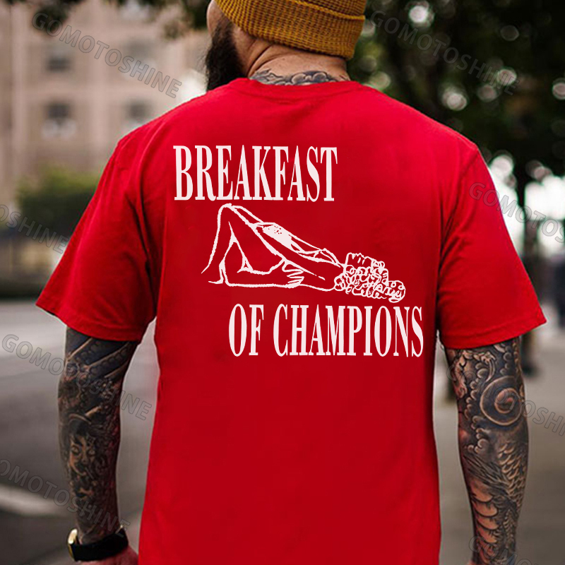 BREAKFAST OF CHAMPIONS Suck Lady Print Men's T-shirt Image - 6