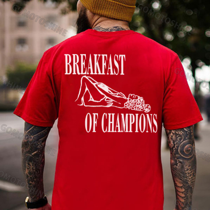 BREAKFAST OF CHAMPIONS Suck Lady Print Men's T-shirt Image - 6