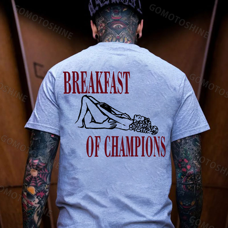BREAKFAST OF CHAMPIONS Suck Lady Print Men's T-shirt Image - 3