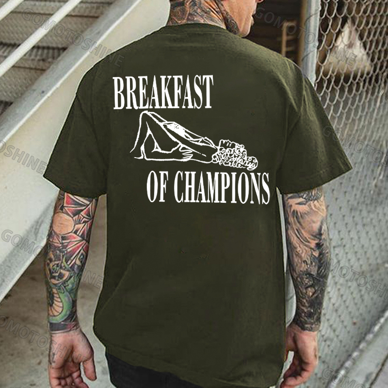 BREAKFAST OF CHAMPIONS Suck Lady Print Men's T-shirt Image - 5