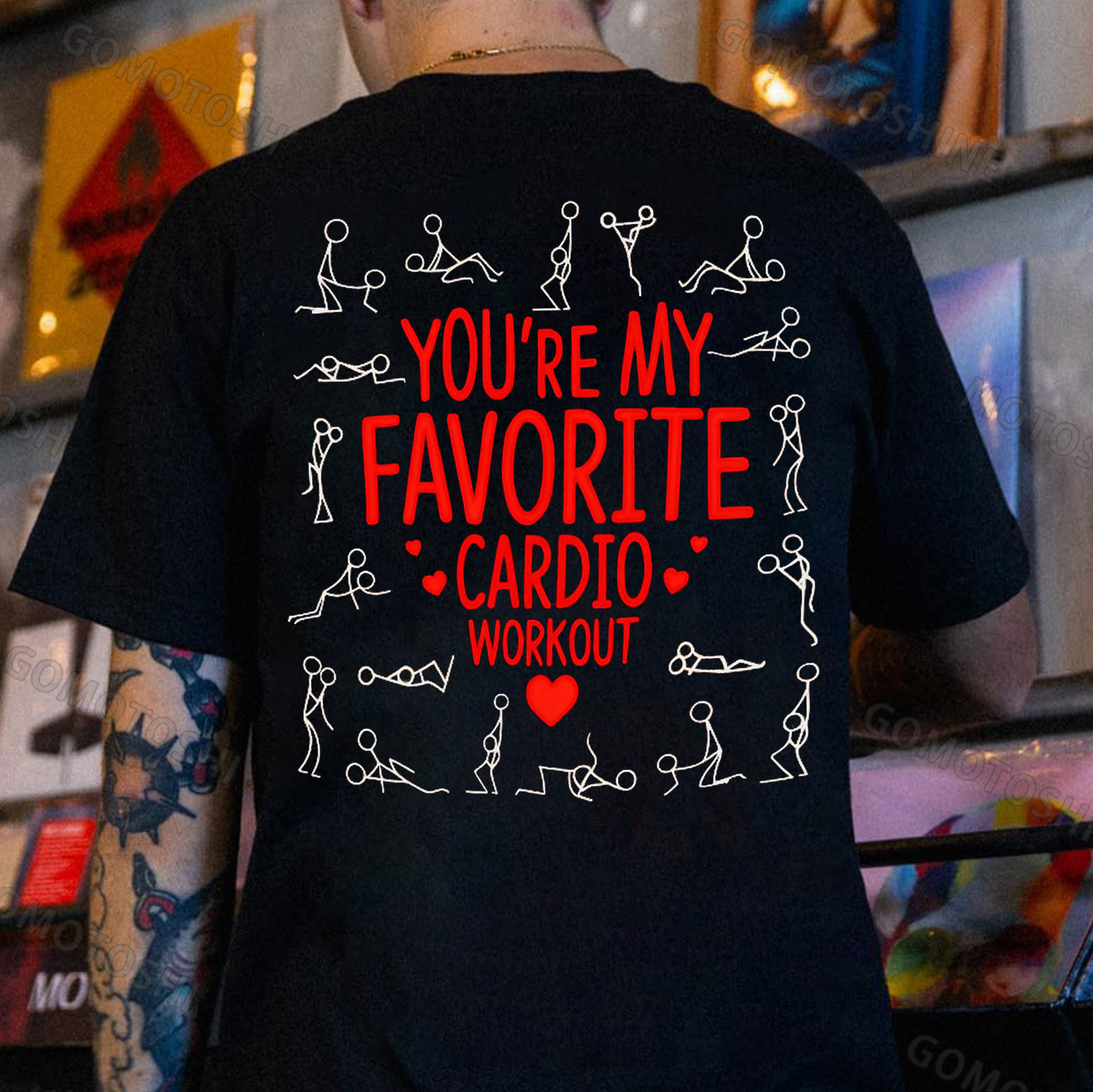 YOU'RE MY FAVORITE CARDIO WORKOUT Print Men's T-shirt Image - 1