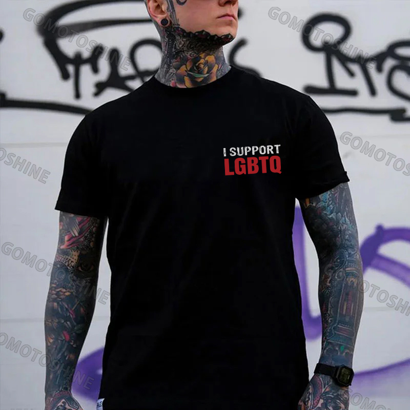 I Support LGBTQ Funny Printed Men's T-Shirt