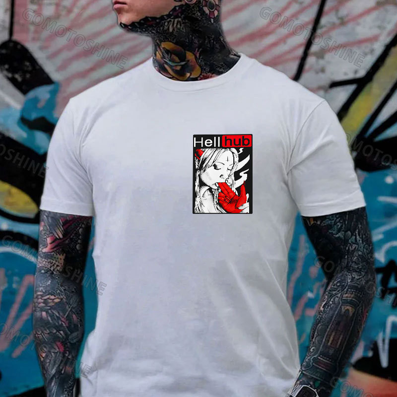 Hellhub Suck Devil's Finger Print Men's T-Shirt Image - 9