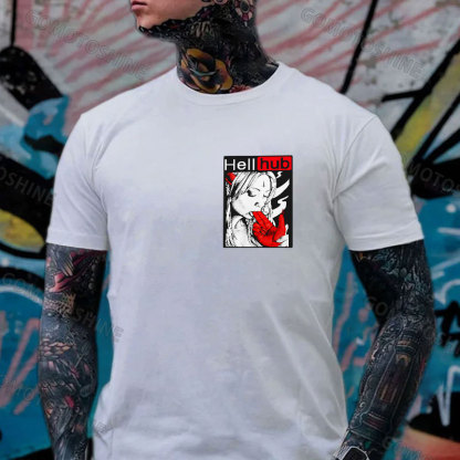 Hellhub Suck Devil's Finger Print Men's T-Shirt Image - 9