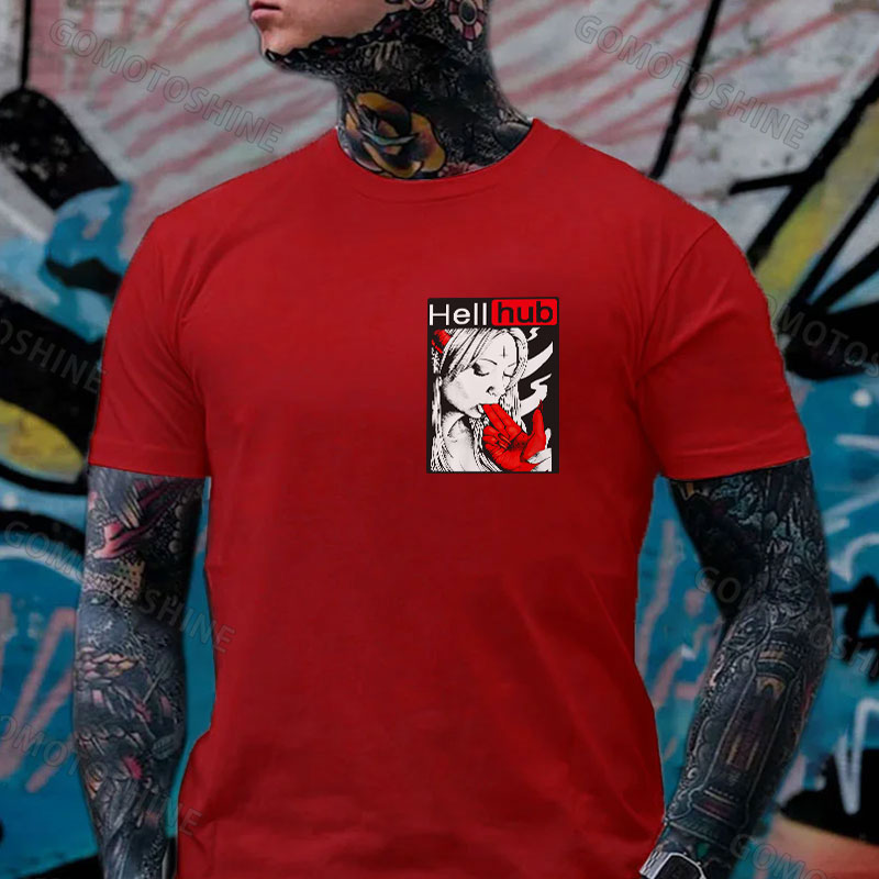 Hellhub Suck Devil's Finger Print Men's T-Shirt Image - 10