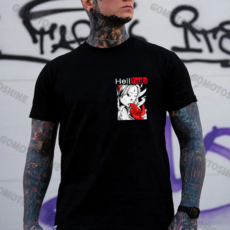 Hellhub Suck Devil's Finger Print Men's T-Shirt Image - 2
