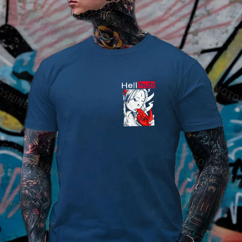 Hellhub Suck Devil's Finger Print Men's T-Shirt Image - 12