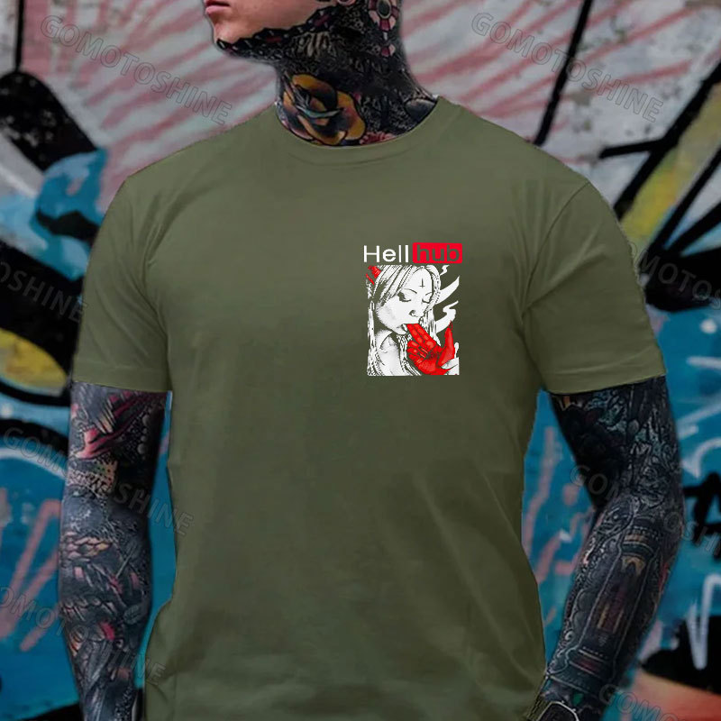 Hellhub Suck Devil's Finger Print Men's T-Shirt Image - 13