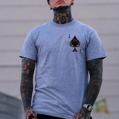 Poker A The Queen of Spades Sexy Nun White Print T-shirt Image - 12