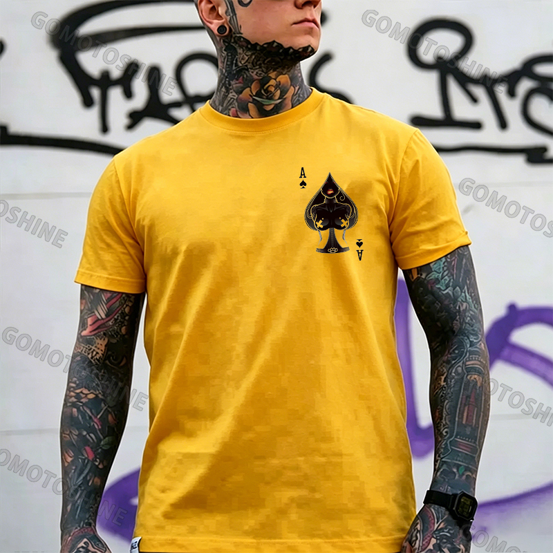 Poker A The Queen of Spades Sexy Nun White Print T-shirt Image - 14