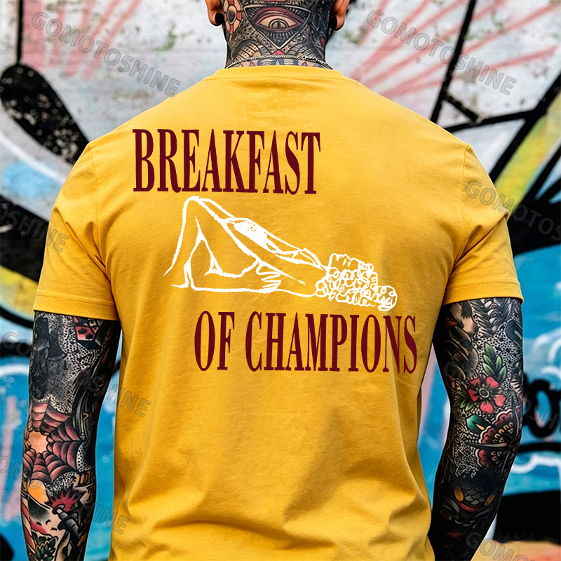 BREAKFAST OF CHAMPIONS Suck Lady Print Men's T-shirt Image - 7