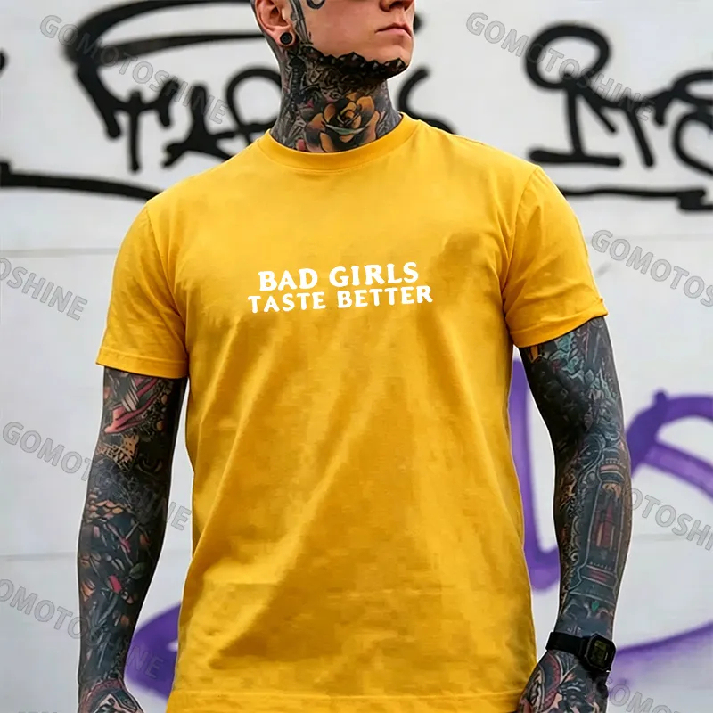 BAD GIRLS TASTE BETTER Sucking Finger Nun Print Men's T-Shirt Image - 13