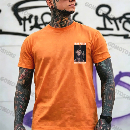 I EAT PUSSY LIKE A FAT KID EATS CAKE Suck Finger Nun Print Men's T-shirt Image - 11
