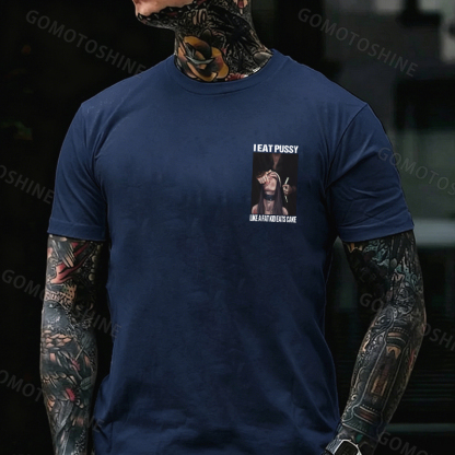 I EAT PUSSY LIKE A FAT KID EATS CAKE Suck Finger Nun Print Men's T-shirt Image - 17